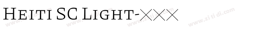 Heiti SC Light字体转换